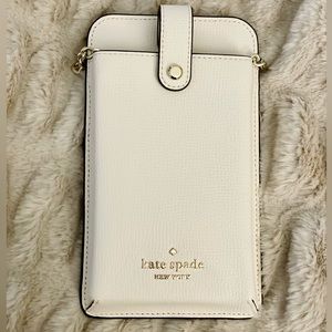 Brand New Kate Spade White leather phone wallet